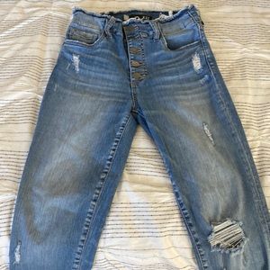 Kut from the Kloth Button Fly Distressed Jeans, Size 0